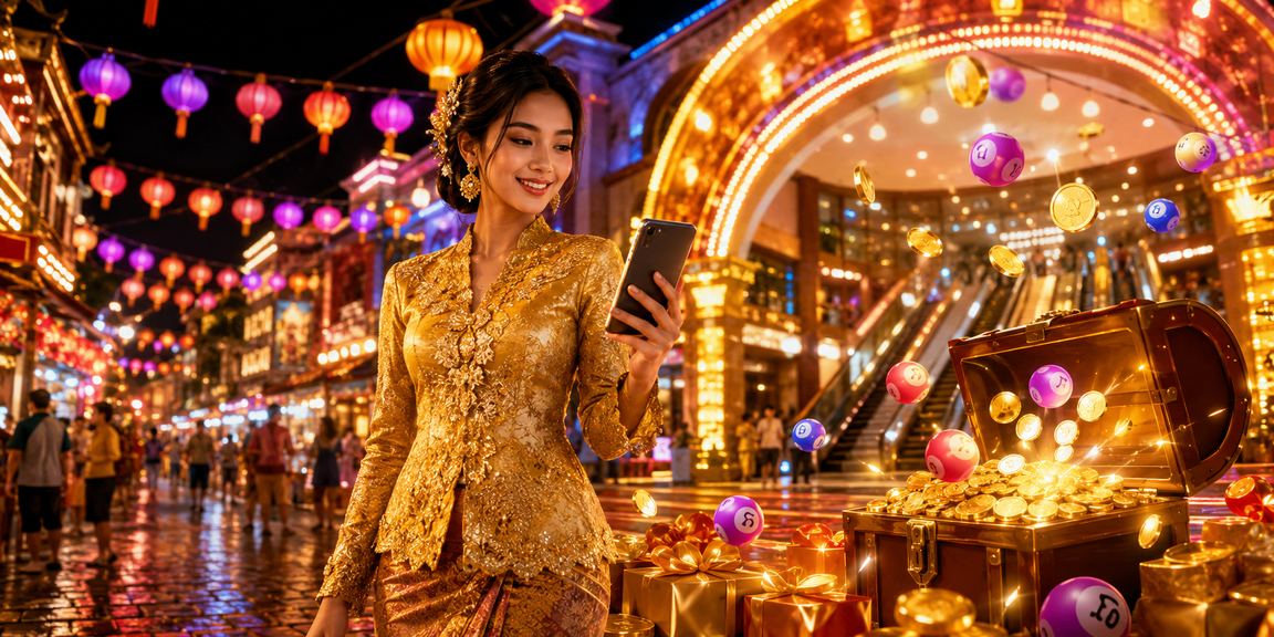 Loteri Melaka dengan busana kebaya warisan budaya
